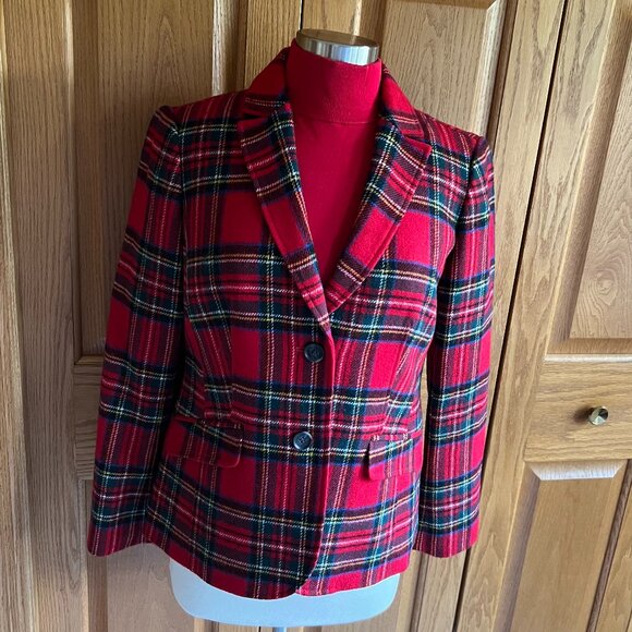 TALBOTS - Shetland Wool Blazer - Plaid -- Excellent Condition - Picture 13 of 14